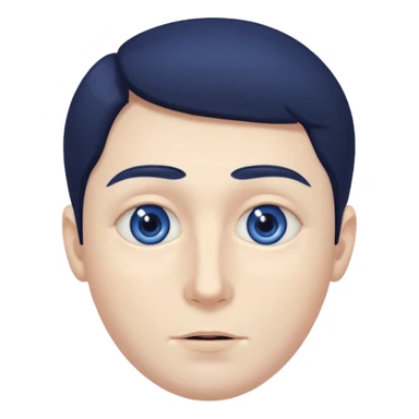 a man with deep blue almond eyes and hollow cheeks sticker
