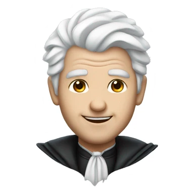 White haired man magician sticker