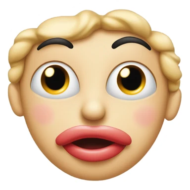 Kissing face with a wink sticker