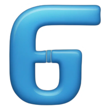 The letter T in blue sticker