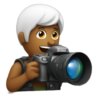 Photographer working on the computer sticker