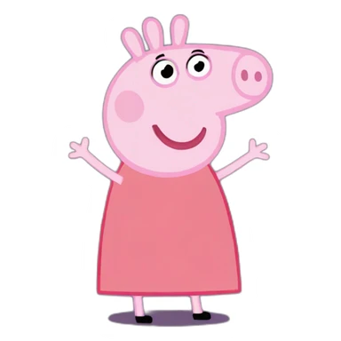 Peppa pig doing a sing with her hands sticker