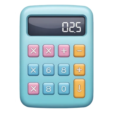 Pastel calculator sticker