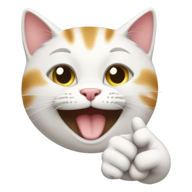 happy cat thumbs up sticker