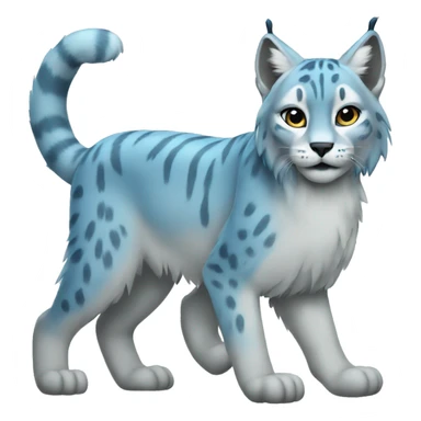 A blue lynx full body sticker