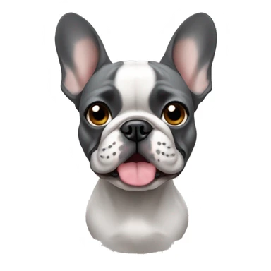 french bulldog grey mad sticker