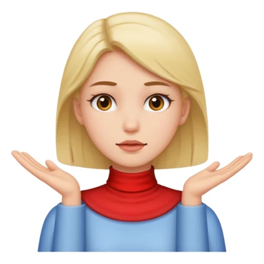 a girl signaling no on her neck sticker