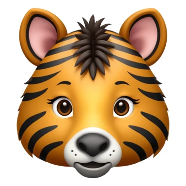 zebra face sticker