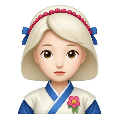 woman in white hanbok sticker