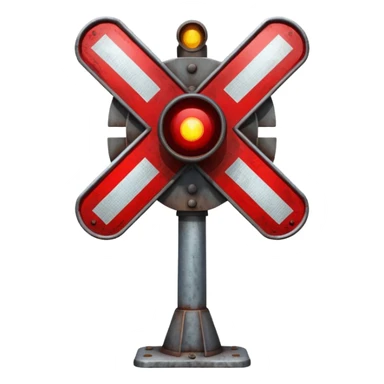 Railroad crossing light sticker