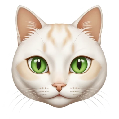 a closing eye girl hubs a white jinjila cat,the cat’s eyes are open and green  sticker