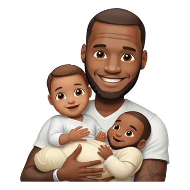 make a funny lebron with a white baby sticker