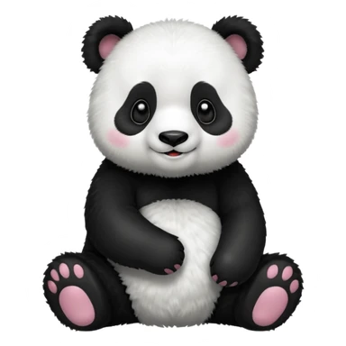 full body of panda, front view sticker