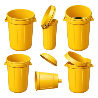 yellow trash can sticker