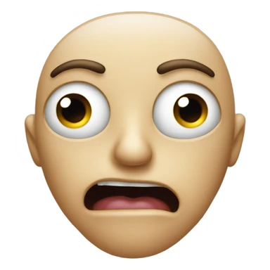 face with bulging eyes and really open mouth sticker