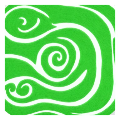Green swirl sticker