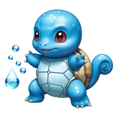 glitter pokemon squirtle sticker