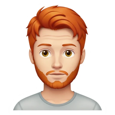 a man with ginger red hair sticker