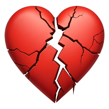 broken heart with crack sticker