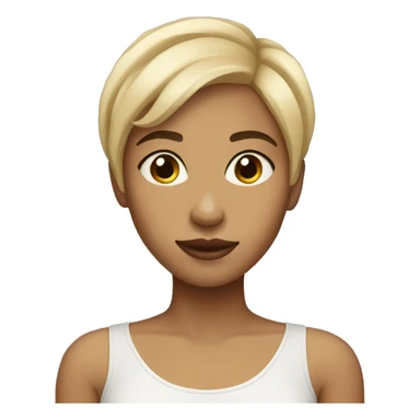 Light skin girl w short hair  sticker