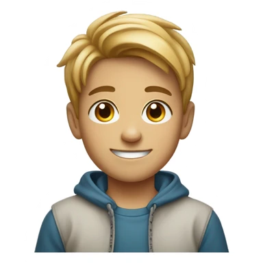 casual portrait of a boy sticker