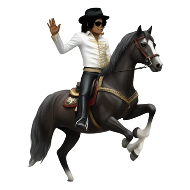 Michael Jackson on a horse  sticker
