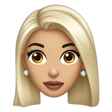 kim kardashian with diamond earing sticker