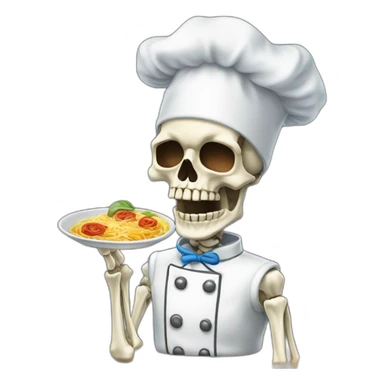 skeleton Chef's Kiss Pinched Fingers italian sticker