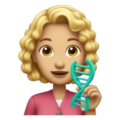 Delphine with DNA sticker
