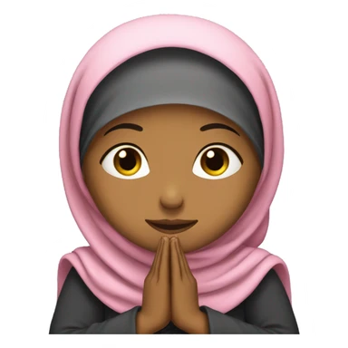 hijabi praying sticker