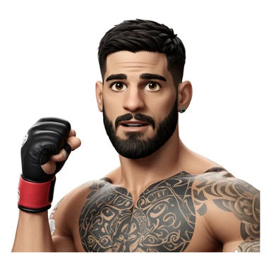 muscular man with tattoos sticker