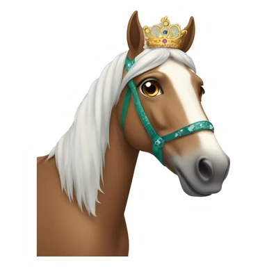 Horse wearing a tiara sticker