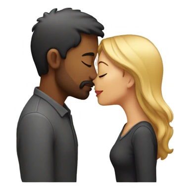 man and woman kissing sticker