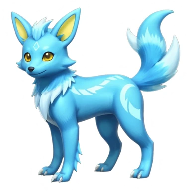 Manectric-Electrike-Amaura-Umbreon-Draco-Fakémon-hybrid-creature (full body), 4 legs sticker