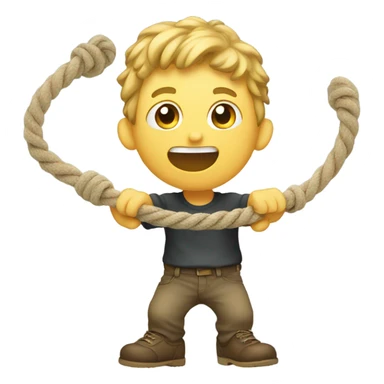 Grabbing rope sticker