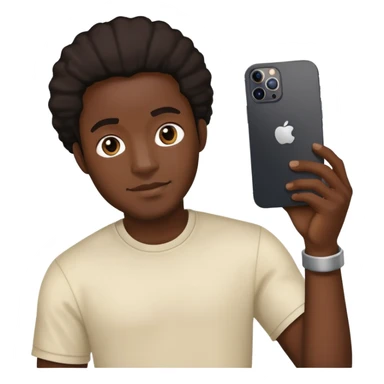 Black man holding iPhone 14 Pro sticker