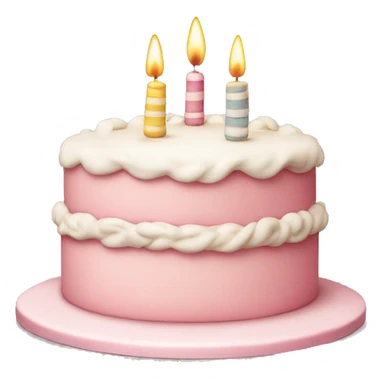 Vintage, detailed, Birthday cake, light pink sticker