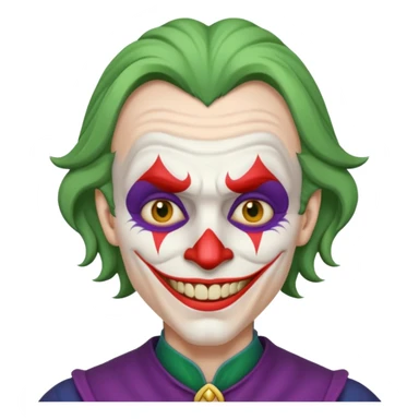 crazy colorful human jolly joker from poker, medieval era sticker