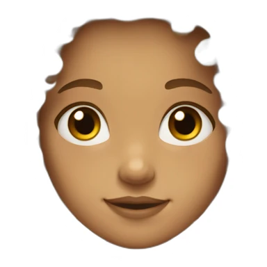 teengirl with curly hair and brown eyes sticker