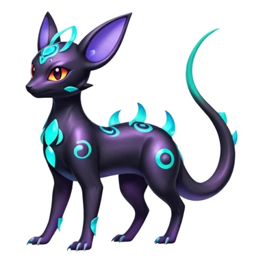 Shiny Ethereal Celestial Futuristic Divine Salandit-Umbreon-Espeon-Hybrid (Full body) sticker