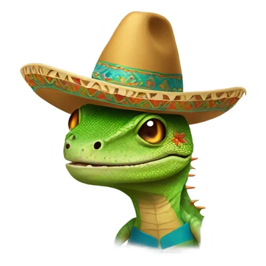 Lizard with a sombrero sticker