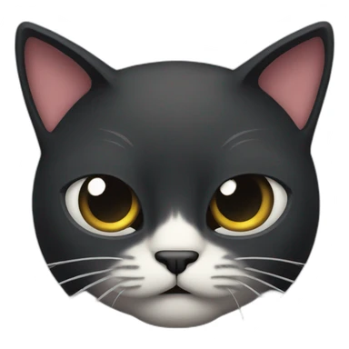 Big,angry, flufly, black, cat sticker