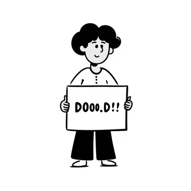 character card avatar in doodle style sticker