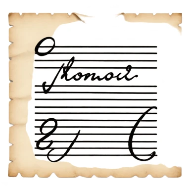 hand writing on a piece of paper sticker