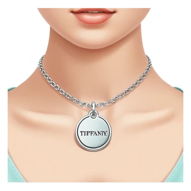 Tiffany tag choker necklace “return to Tiffany” sticker