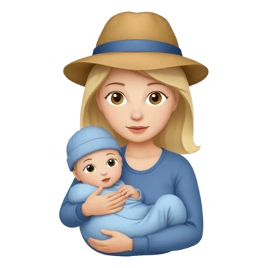 Mother with Hats with her baby sticker