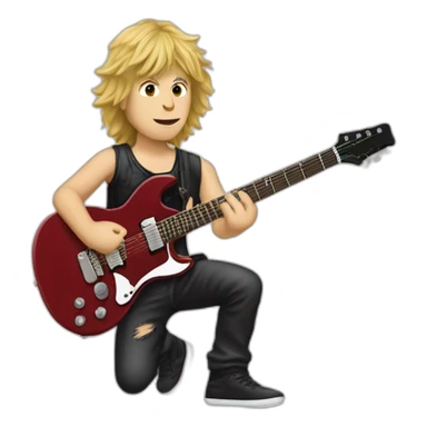 Auguste  young guitariste du groupe acdc sticker