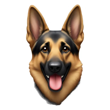 A German shepherd with a ball in his mouth sticker