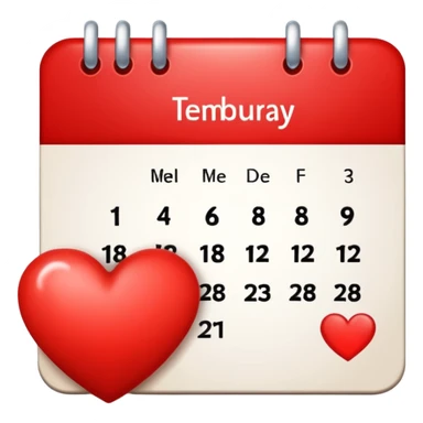 14 de febrero en calendario sticker