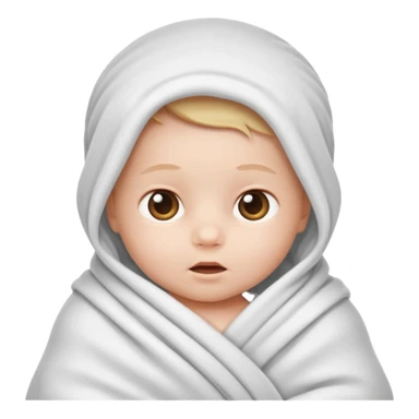 new born baby wrapped up sticker